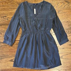 Madewell Silk Faux-Wrap Dress | Size 10
